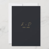 Elegant Golden 50. Hochzeitstag Einladung (Rückseite)