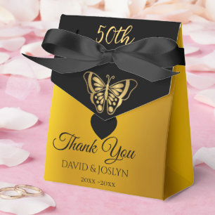 Elegant Golden 50. Hochzeitstag Geschenkschachtel