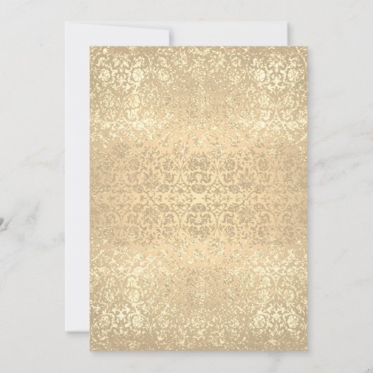 Elegant Golden 50 Jahre alt Einladung (Rückseite)