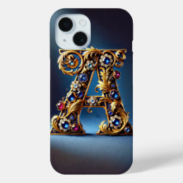 Elegant Golden A Letter Monogram Case-Mate iPhone Hülle