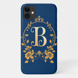 Elegant Golden B Letter Monogram Case-Mate iPhone Hülle