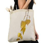 Elegant Golden Birch Leaf Monogram Christmas Gift Tasche