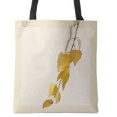 Elegant Golden Birch Leaf Monogram Christmas Gift Tasche