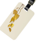 Elegant Golden Birch Leaves Christmas Gift Gepäckanhänger
