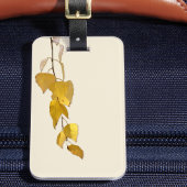 Elegant Golden Birch Leaves Christmas Gift Gepäckanhänger