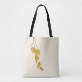 Elegant Golden Birch Leaves Christmas Gift Tasche (Vorderseite)