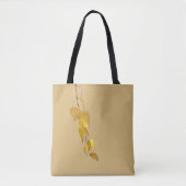 Elegant Golden Birch Leaves Christmas Gift Tasche (Vorderseite)