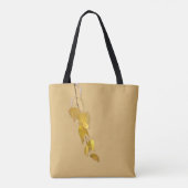 Elegant Golden Birch Leaves Christmas Gift Tasche (Rückseite)