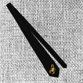 Elegant Golden - Black Scorpio Zodiac Krawatte