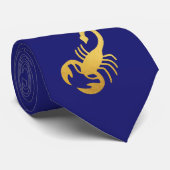 Elegant Golden - Blue Scorpio Krawatte (Gerollt)
