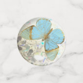 Elegant Golden Butterfets Personalisierter Name Da Konfetti (Klein Vorderseite)