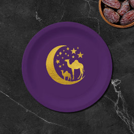 Elegant Golden Camel Pappteller