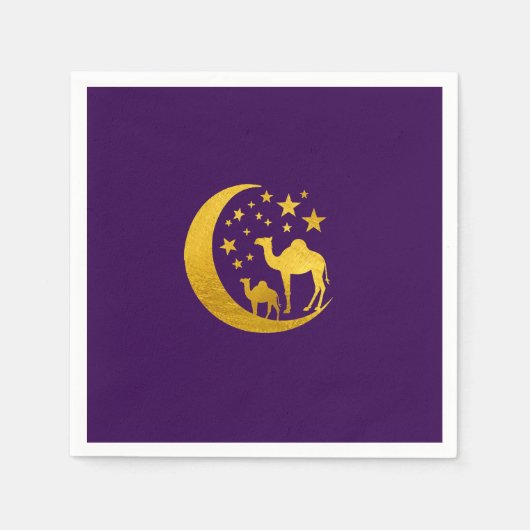 Elegant Golden Camel Serviette (Vorderseite)