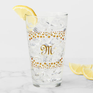 Elegant Golden Confetti Glas