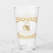 Elegant Golden Confetti Glas (Vorderseite)