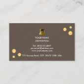 Elegant Golden Dots on Coffee Brown Visitenkarte