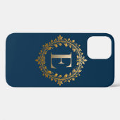 Elegant Golden E Letter Monogram Case-Mate iPhone Hülle (Rückseite (Horizontal))