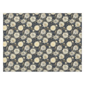 Elegant Golden Floral Harmonie auf dunklem Hinterg Tischdecke (Vorderseite (Horizontal))