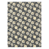 Elegant Golden Floral Harmonie auf dunklem Hinterg Tischdecke (Vorderseite)