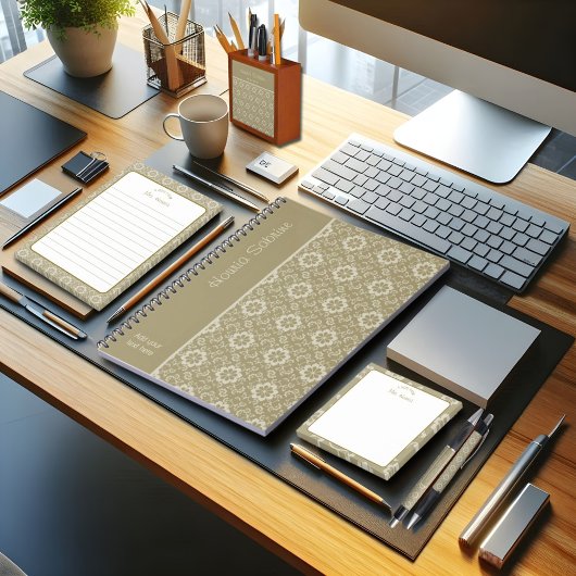 Elegant Golden Floral Ornamental Vintage Planer