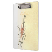 Elegant Golden Floral Vine clipboard  Klemmbrett (Links)