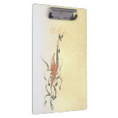 Elegant Golden Floral Vine clipboard  Klemmbrett (Rechts)