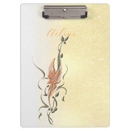 Elegant Golden Floral Vine clipboard  Klemmbrett