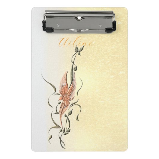 Elegant Golden Floral Vine mini clipboard  Klemmbrett (Vorderseite)