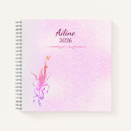 Elegant Golden Floral Vine spiral notebook  Notizblock