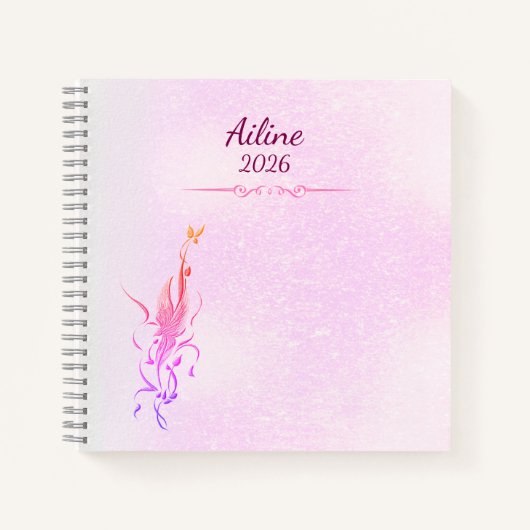 Elegant Golden Floral Vine spiral notebook  Notizblock (Vorderseite)