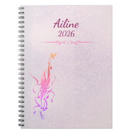 Elegant Golden Floral Vine spiral notebook  Notizblock