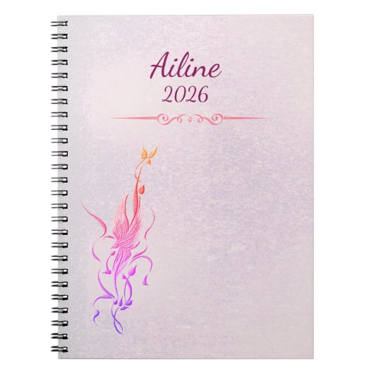 Elegant Golden Floral Vine spiral notebook  Notizblock (Vorderseite)