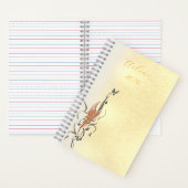 Elegant Golden Floral Vine spiral notebook  Notizblock (Innen)