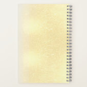 Elegant Golden Floral Vine spiral notebook  Notizblock (Rückseite)