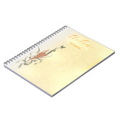 Elegant Golden Floral Vine Spiral Photo Notebook Notizblock (Linke Seite)