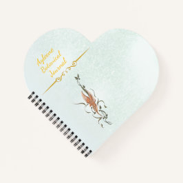 Elegant Golden Floral Vine Spiral Photo Notebook Notizblock