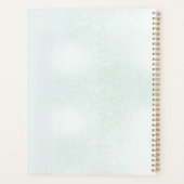 Elegant Golden Floral Vine Spiral Photo Notebook Planer (Rückseite)