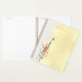 Elegant Golden Floral Vine spiral planner  Planer (Anzeige)