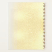 Elegant Golden Floral Vine spiral planner  Planer (Rückseite)