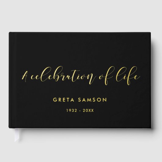 Elegant Golden Foil Piazza della Riforma Gästebuch (Vorderseite)