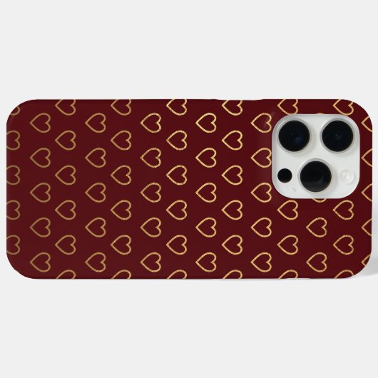 Elegant Golden Hearts Case-Mate iPhone Hülle (Rückseite (Horizontal))