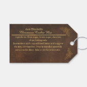 Elegant Golden Holly Christmas Cookie Mix Label Geschenkanhänger (Vorderseite (Horizontal))