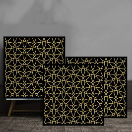 Elegant Golden Interlocking Circles luxury Fliese