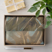 Elegant Golden Leaf Botanisch Seidenpapier (Geschenk)