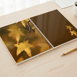 Elegant Golden Leaf Named Christmas Gift Planer