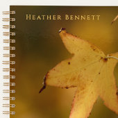 Elegant Golden Leaf Named Christmas Gift  Planer