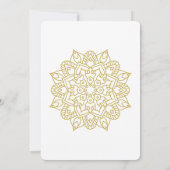 Elegant Golden Mandala Wedding Save the Date Card (Rückseite)
