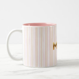 Elegant Golden MUM Mug - Minimalist Mother's Day  Zweifarbige Tasse