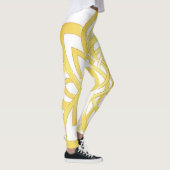 Elegant Golden Ornamental Pattern Design Leggings (Rechts)