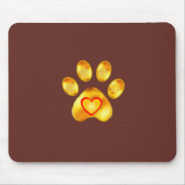 Elegant Golden Paw Mousepad